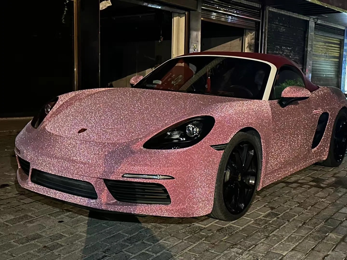 Ravoony Plus PET Super Glitter Pink Car Vinyl Wrap review Luna Shine 00