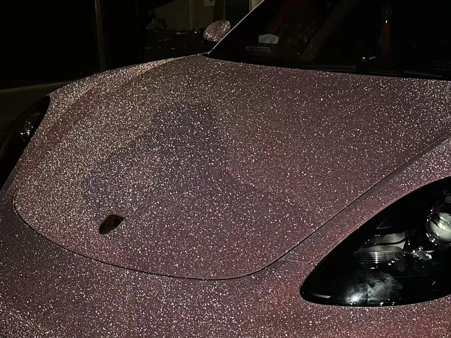 Ravoony Plus PET Super Glitter Pink Car Vinyl Wrap review Luna Shine 01