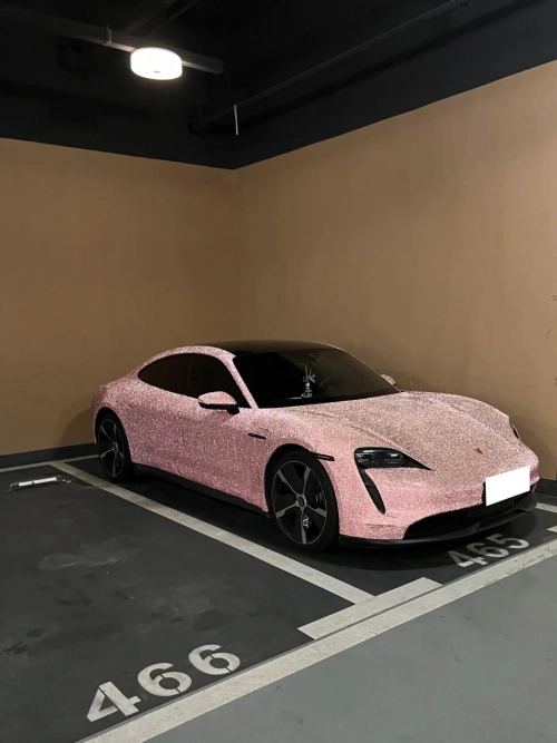 Ravoony Plus PET Super Glitter Pink Car Vinyl Wrap review 