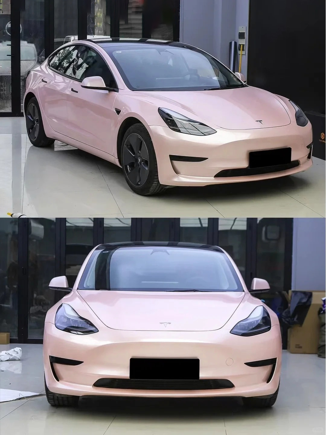 Ravoony Plus Gloss Macaron Peach Pink Vinyl Car Wrap review Asher Peach 02