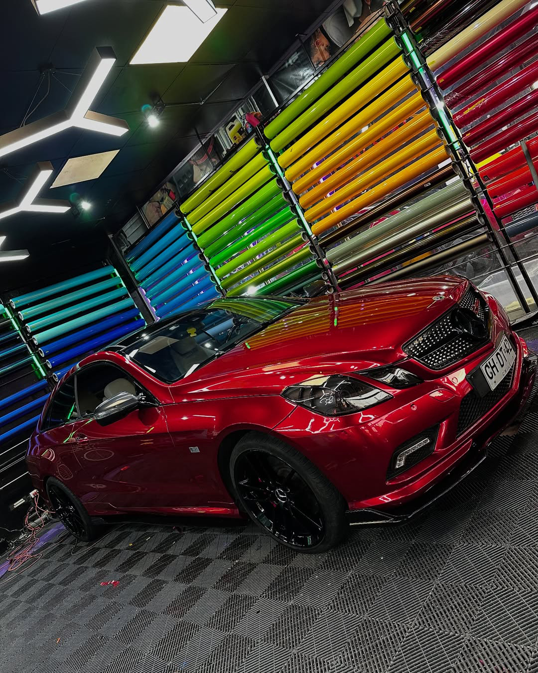 Ravoony Plus PET Tesla Gloss Midnight Cherry Red Vinyl Car Wrap review Kai Chen 00