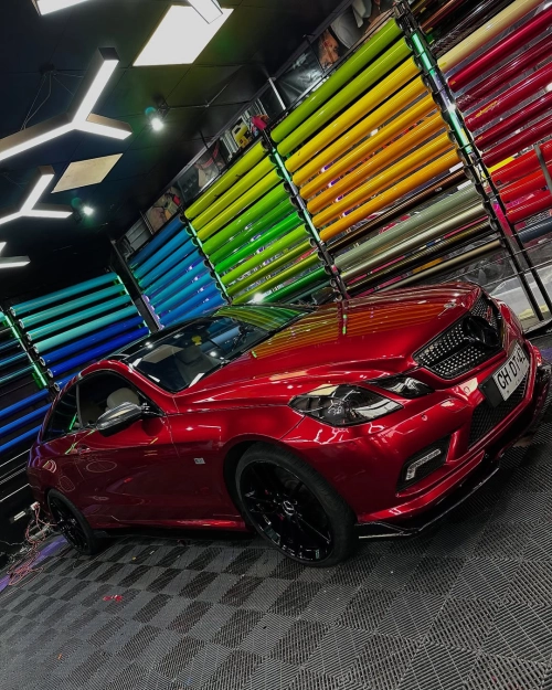 Ravoony Plus PET Tesla Gloss Midnight Cherry Red Vinyl Car Wrap review 