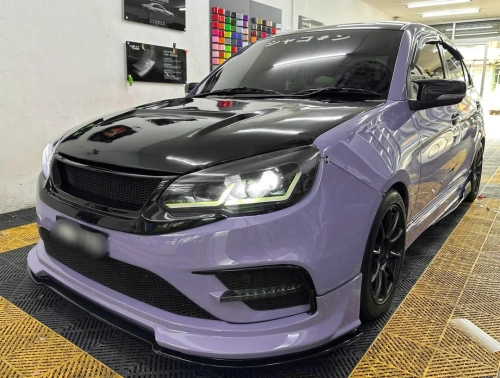 Ravoony Plus PET Gloss Victoria Purple Car Vinyl Wrap review 