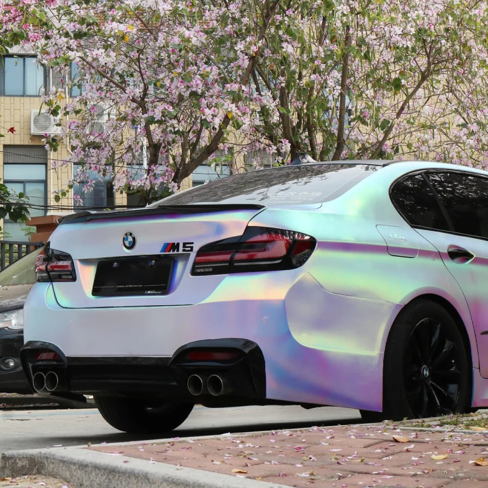 Ravoony Basic Matte Holographic Rainbow Neo Chrome Car Vinyl Wrap review Ethan Harris 03