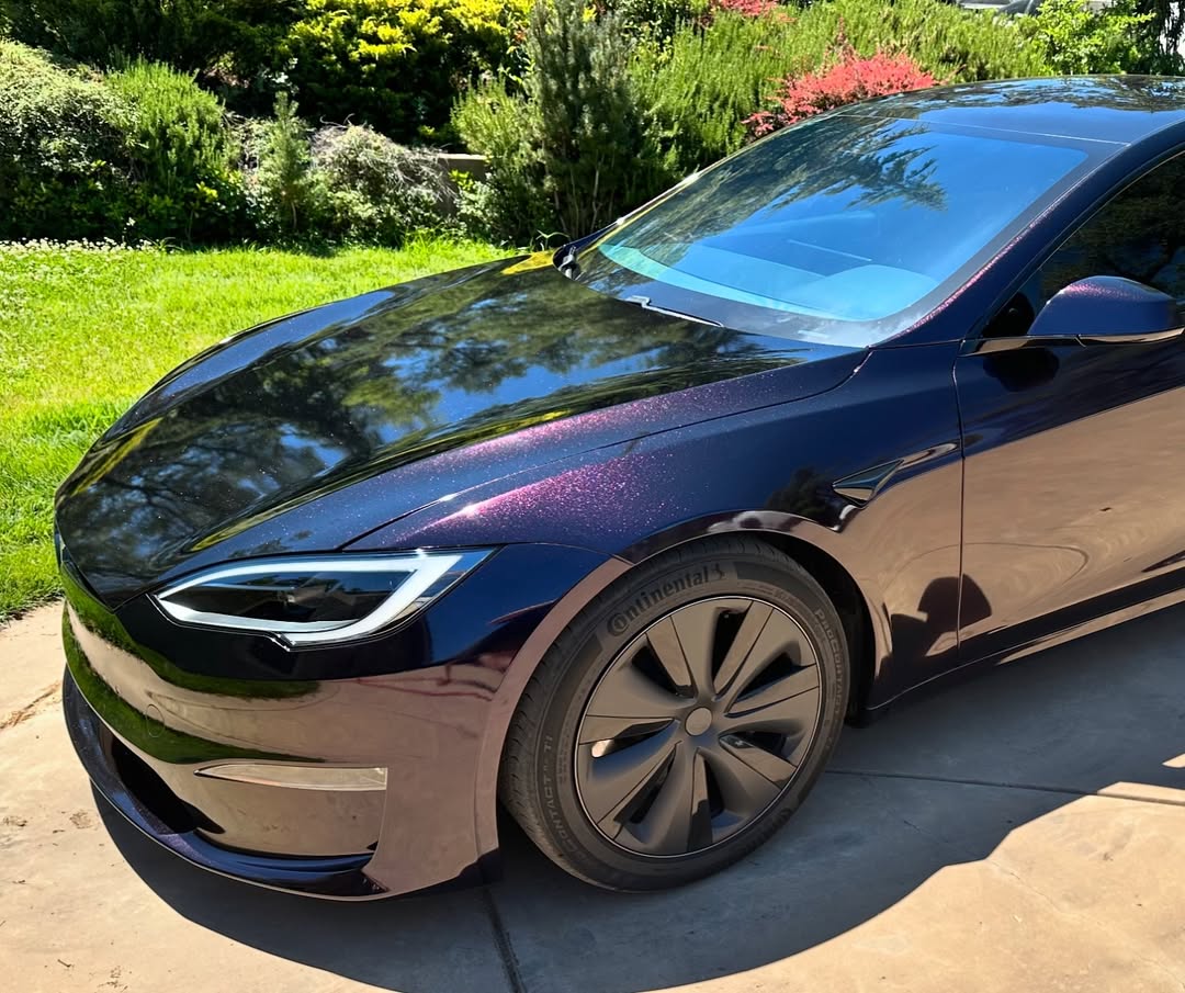 Ravoony Plus PET Gloss Ghost Midnight Purple Car Vinyl Wrap review Rosie sheng 02