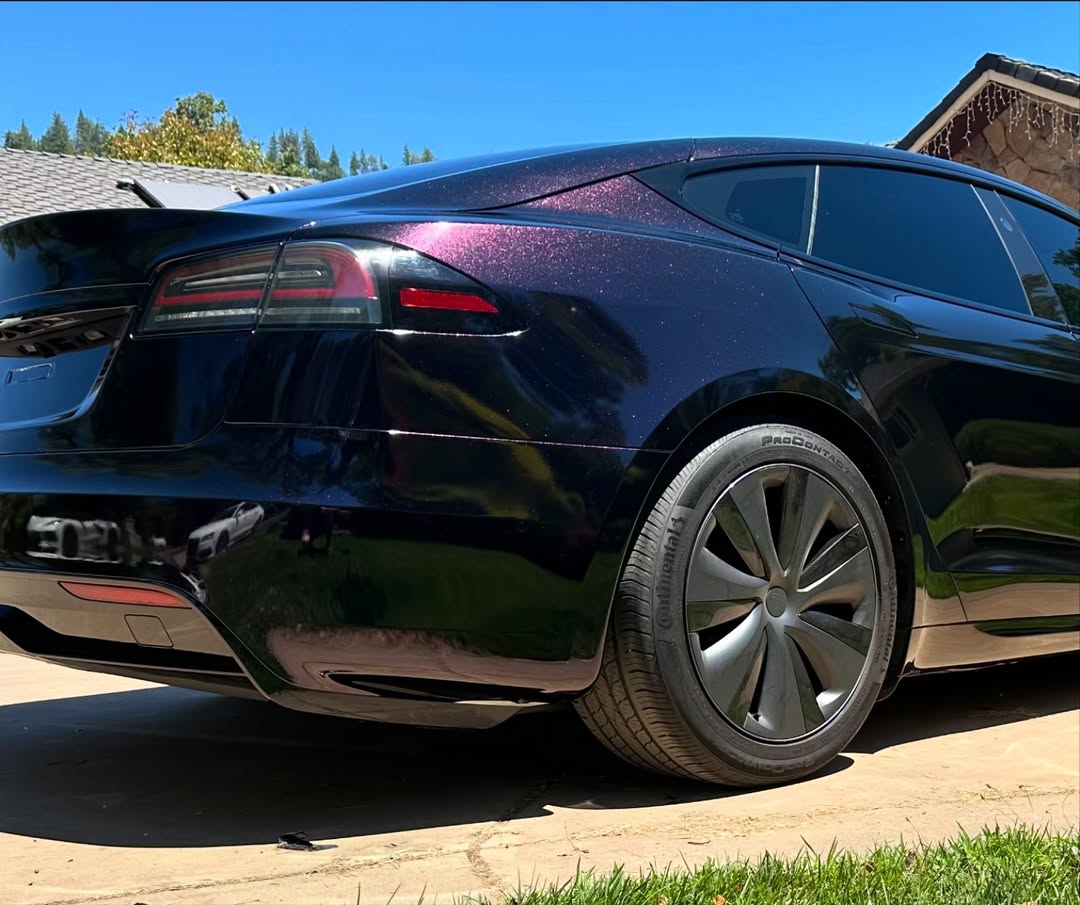 Ravoony Plus PET Gloss Ghost Midnight Purple Car Vinyl Wrap review Rosie sheng 06