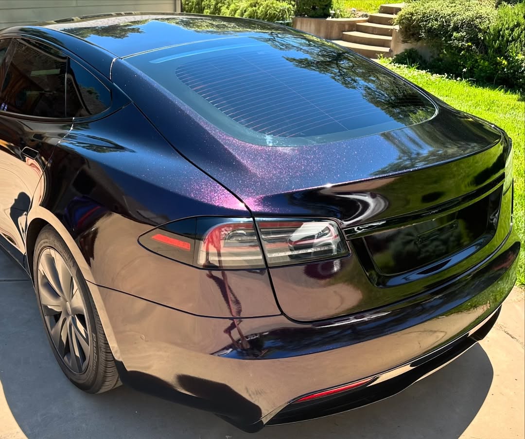 Ravoony Plus PET Gloss Ghost Midnight Purple Car Vinyl Wrap review Rosie sheng 05