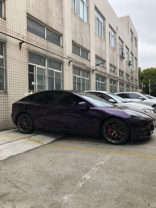 Ravoony Plus PET Gloss Ghost Midnight Purple Car Vinyl Wrap review 