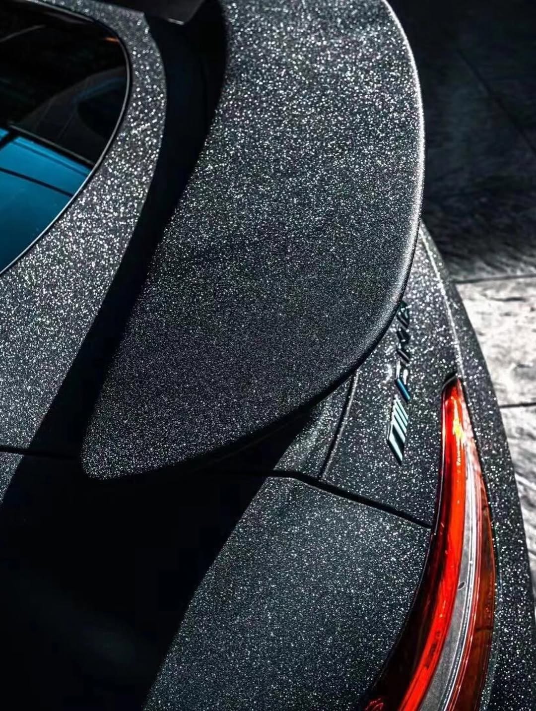 Ravoony Plus PET Super Glitter Black Car Vinyl Wrap review Kamal 02