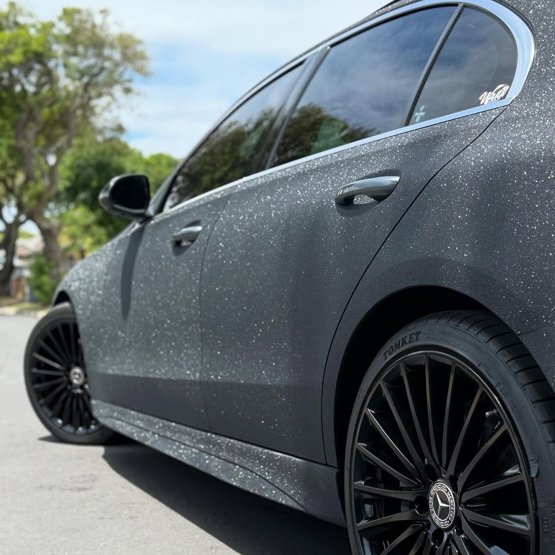 Ravoony Plus PET Super Glitter Black Car Vinyl Wrap review Brian Thompson 01