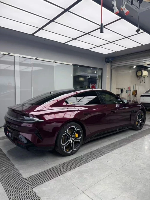 Ravoony Plus PET Gloss Glaze Black Red Vinyl Wrap review 