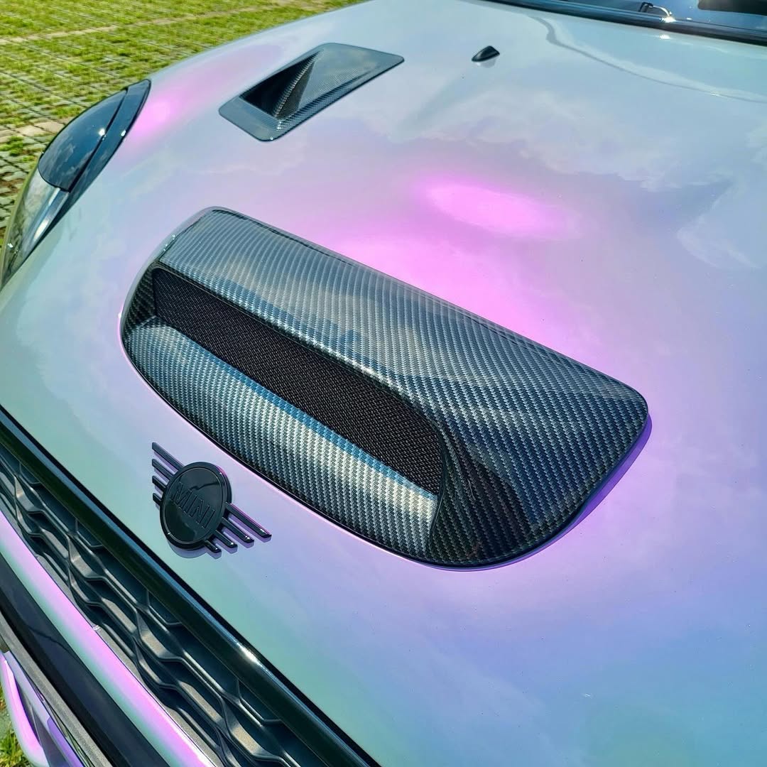 Ravoony Plus PET Glossy Metallic Crystal Grey Purple Car Wrap review amy ald 05