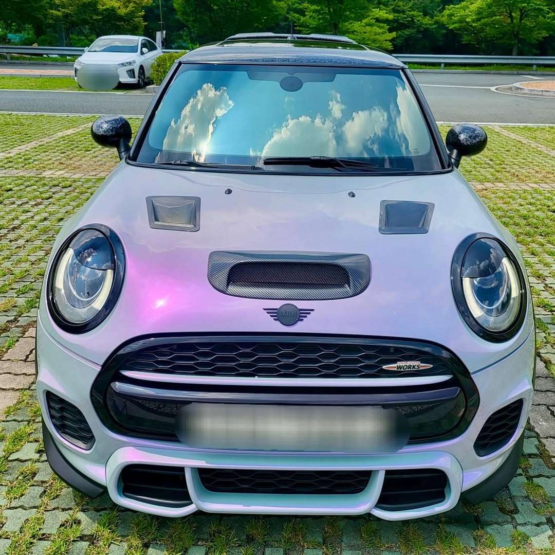 Ravoony Plus PET Glossy Metallic Crystal Grey Purple Car Wrap review amy ald 06