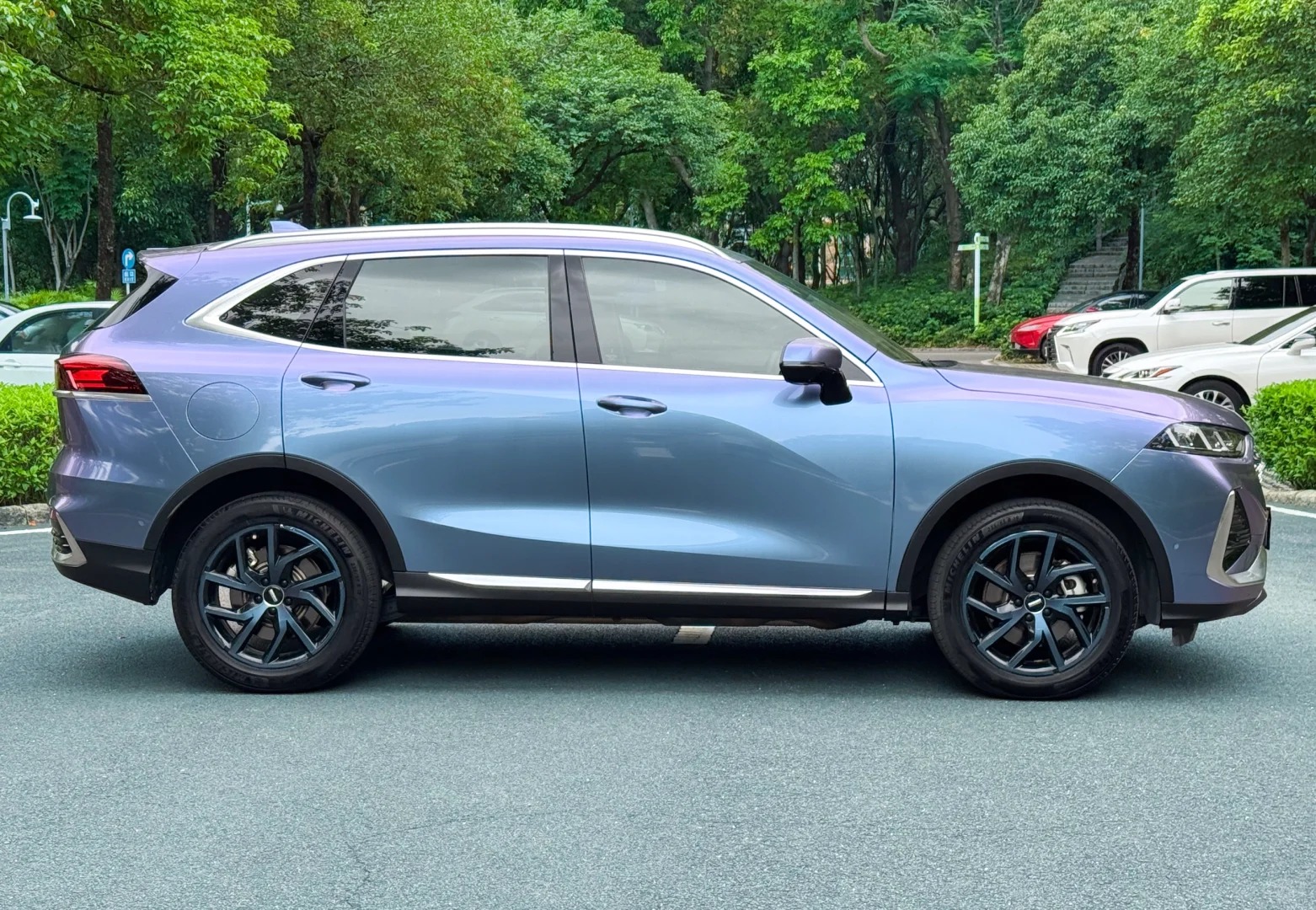 Ravoony Plus PET Glossy Metallic Crystal Grey Purple Car Wrap review Nicole Taylor 07