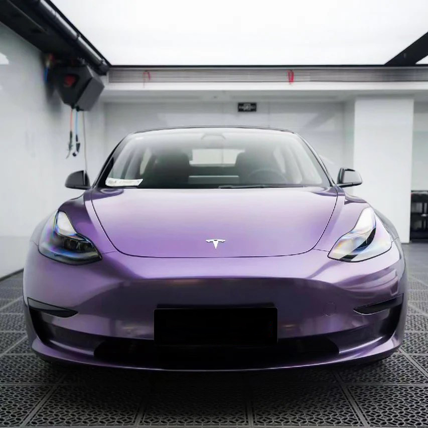 Ravoony Plus Bentley Gloss Grey Violet Car Vinyl Wrap review Mia Carter 01