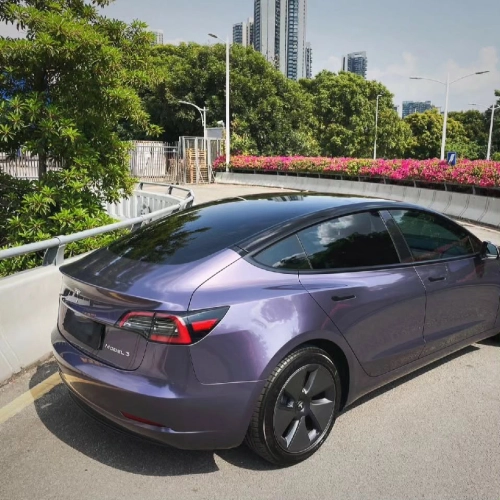 Ravoony Plus Bentley Gloss Grey Violet Car Vinyl Wrap review 