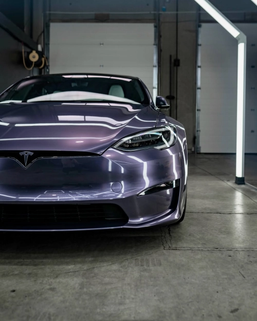 Ravoony Plus Bentley Gloss Grey Violet Car Vinyl Wrap review 