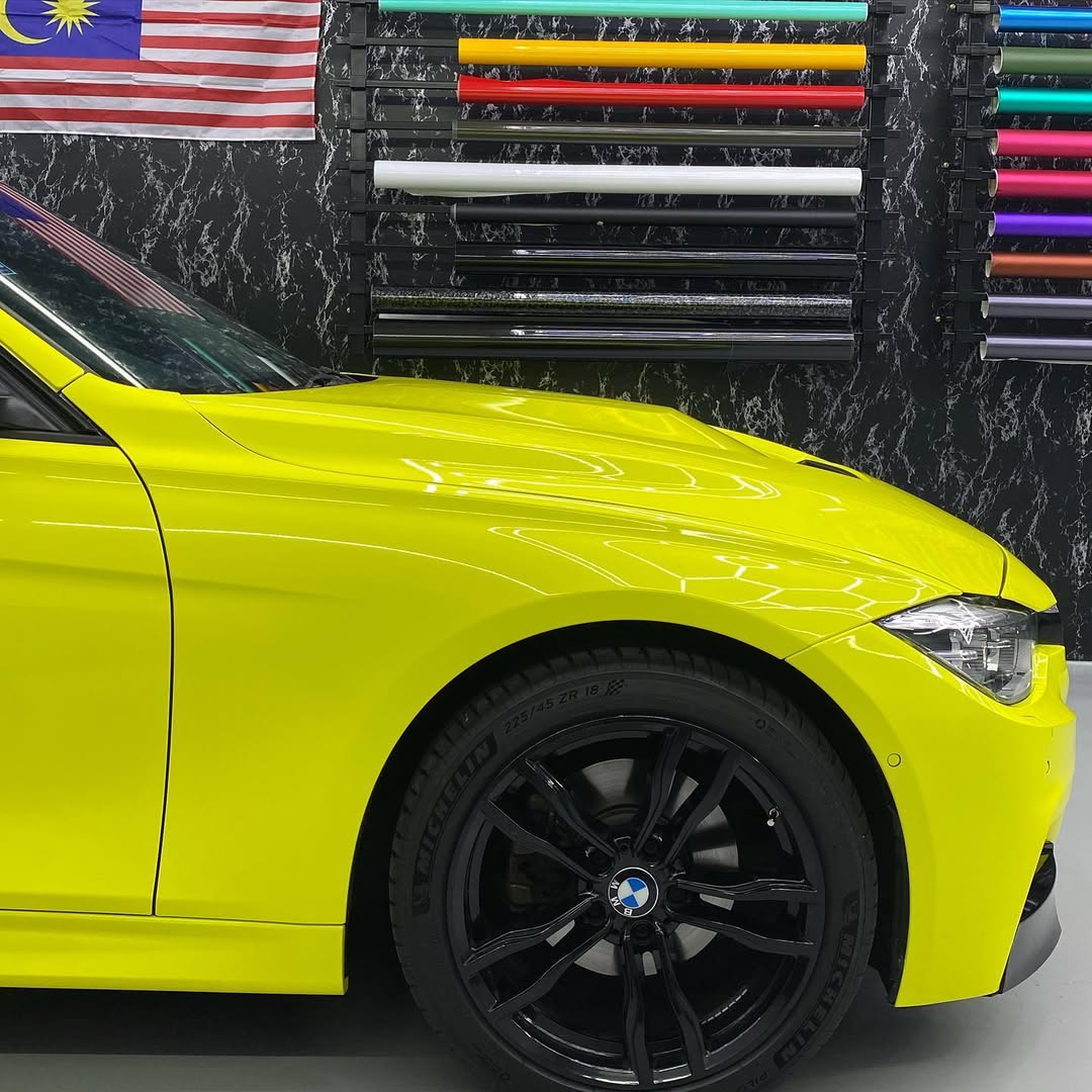 Ravoony Plus Glossy Crystal Lemon Yellow Vinyl Wrap review 1