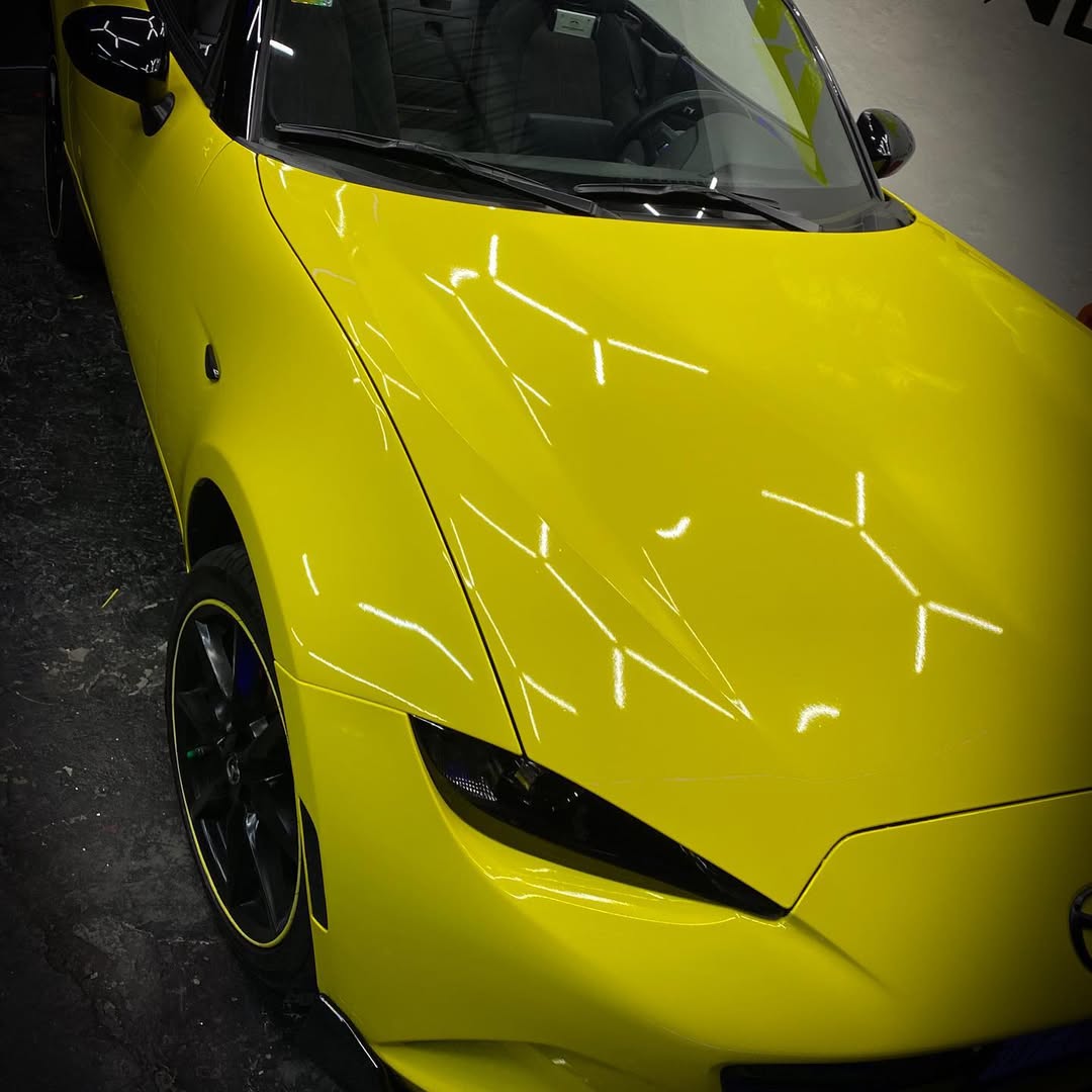 Ravoony Plus Glossy Crystal Lemon Yellow Vinyl Wrap review 1