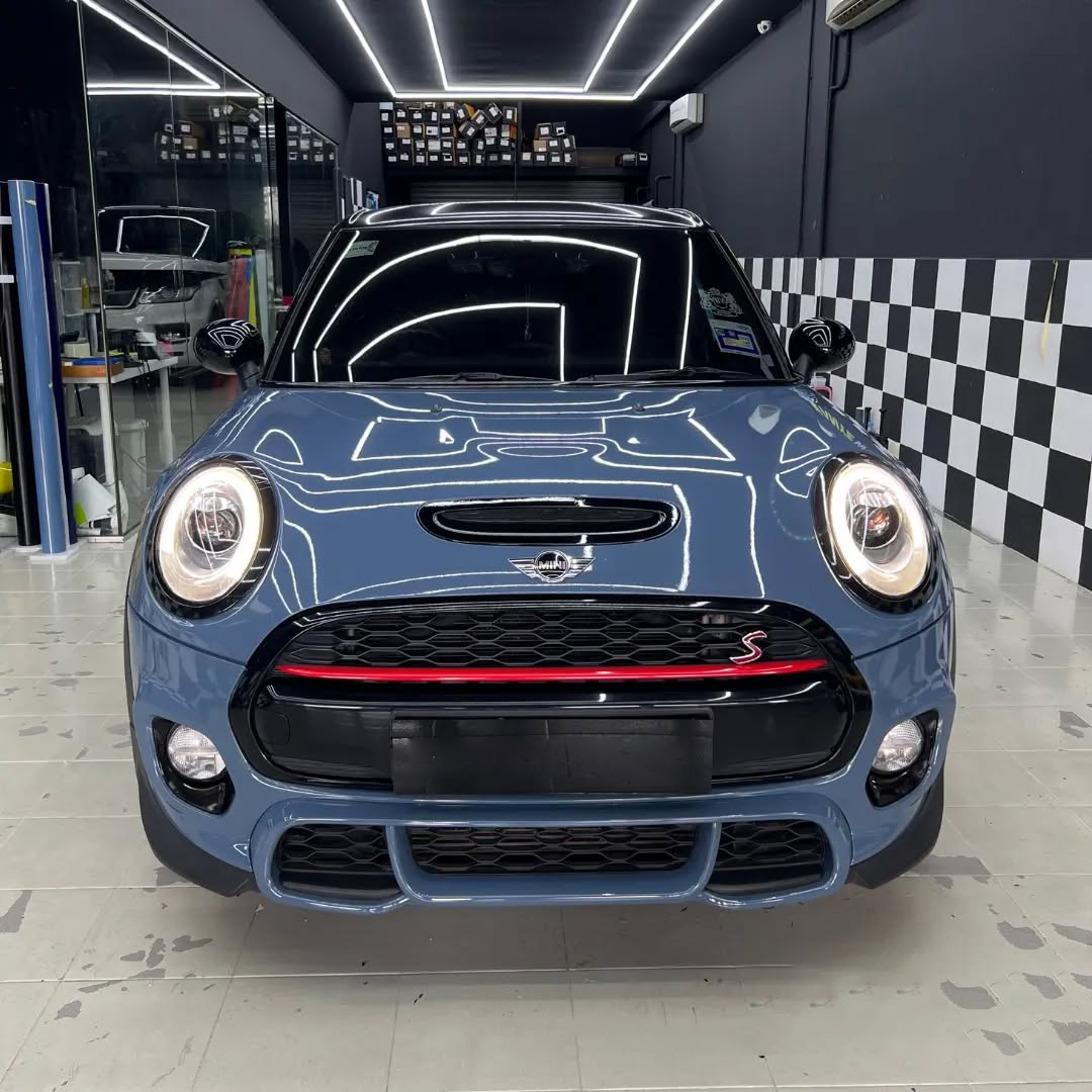 Ravoony Plus PET Glossy Crystal Cement Grey Car Wrap review Monica Green 02