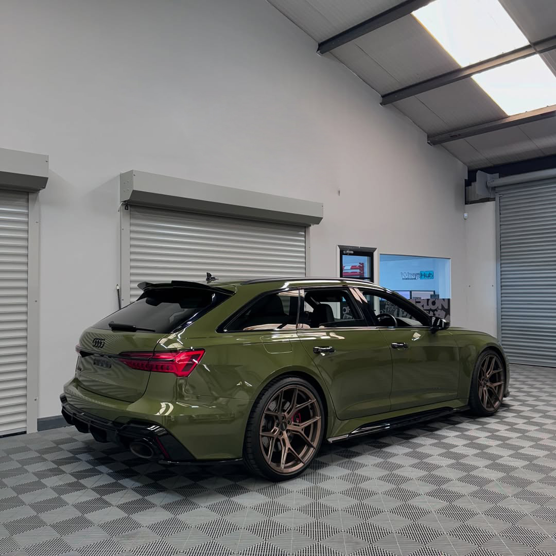 Ravoony Plus Audi Gloss Army Green Vinyl Car Wrap review Luna Bell 02