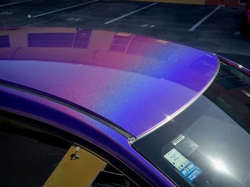 Ravoony Plus Glossy Laser Dark Purple Car Wrap review Daniel White 01