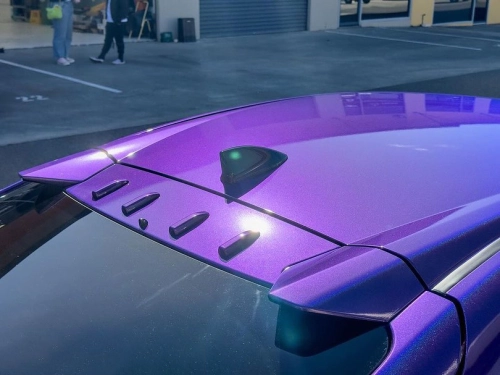 Ravoony Plus Glossy Laser Dark Purple Car Wrap review 