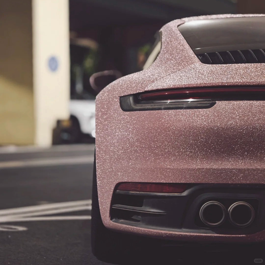 Ravoony Plus PET Super Glitter Pink Car Vinyl Wrap review Luna Parker 02