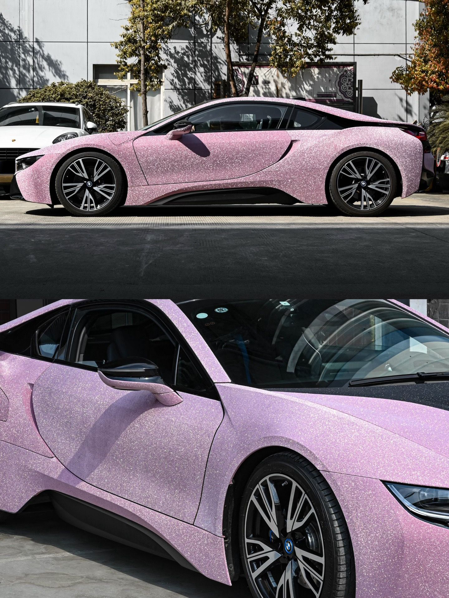 Ravoony Plus PET Super Glitter Pink Car Vinyl Wrap review Avery Cooper 03
