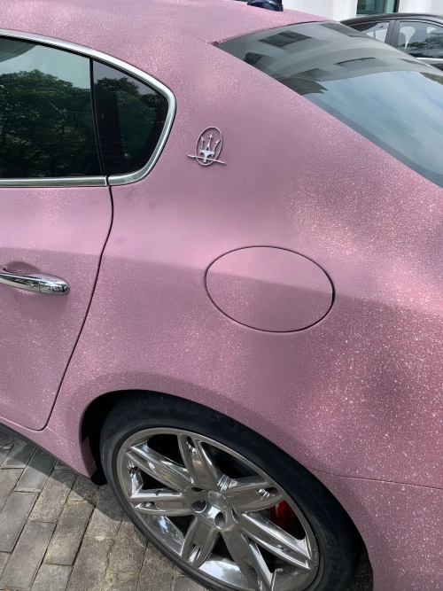 Ravoony Plus PET Super Glitter Pink Car Vinyl Wrap review 