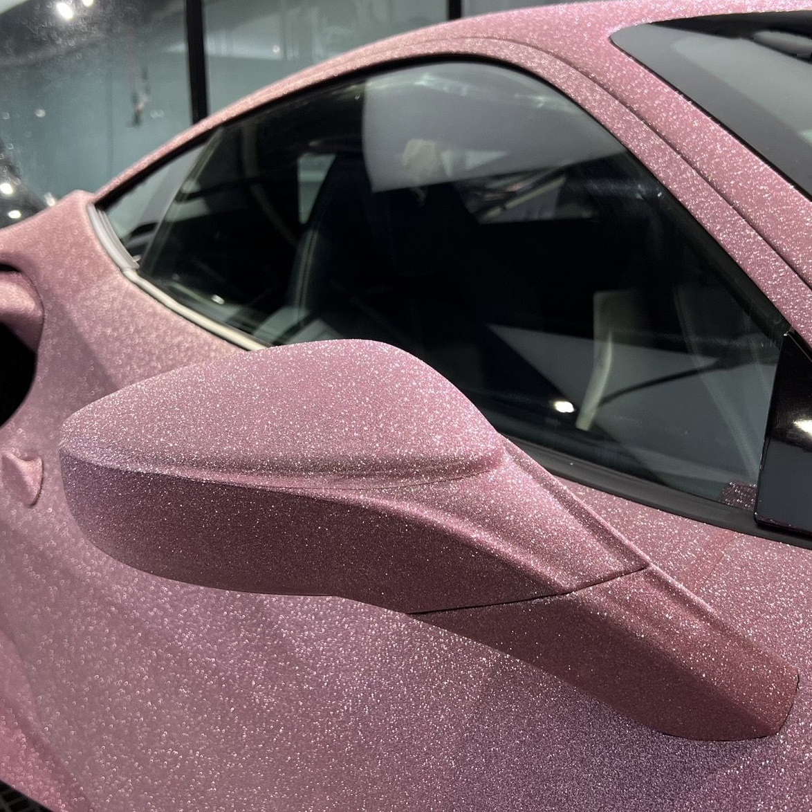 Ravoony Plus PET Super Glitter Pink Car Vinyl Wrap review Monica Reed 05