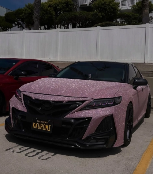 Ravoony Plus PET Super Glitter Pink Car Vinyl Wrap review 
