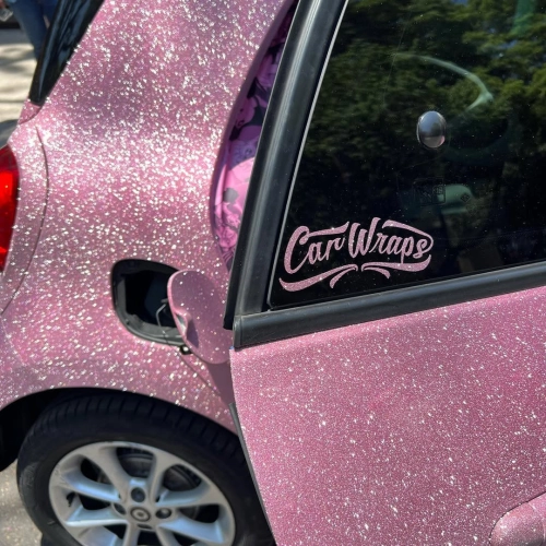 Ravoony Plus PET Super Glitter Pink Car Vinyl Wrap review 