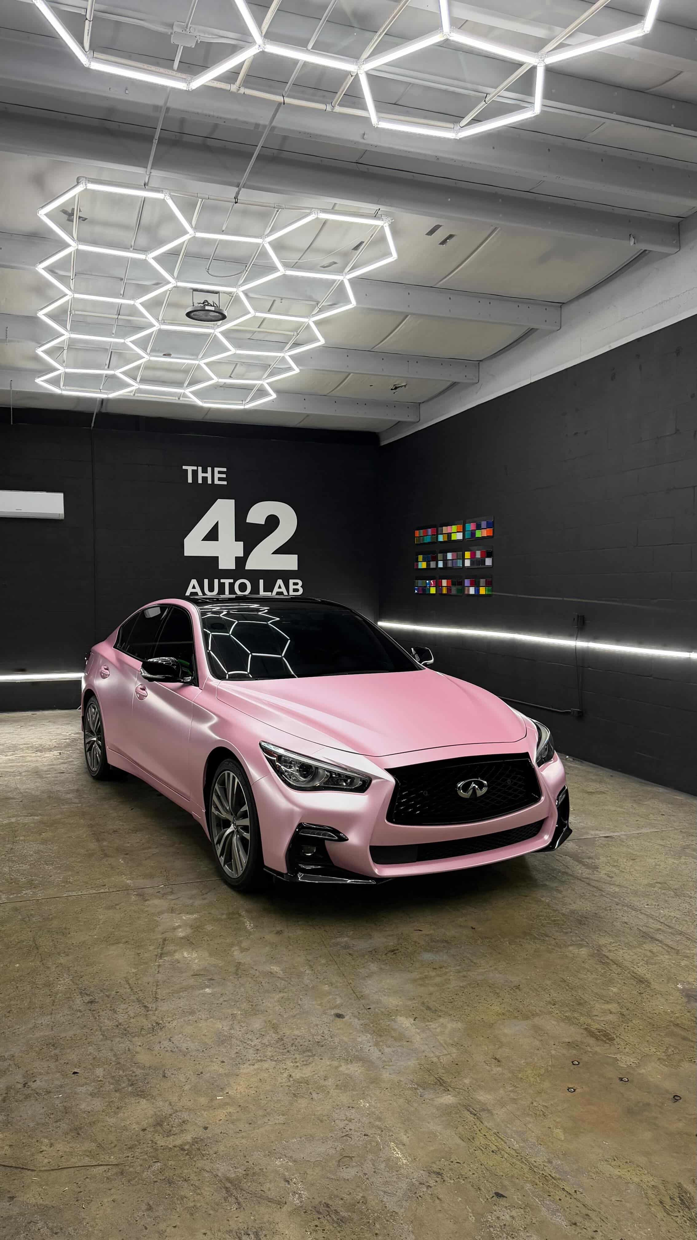 Ravoony Plus PET Pure Metal Cherry Pink Car Vinyl Wrap review The 42 Auto Lab 01