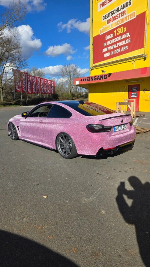 Ravoony Plus PET Super Glitter Pink Car Vinyl Wrap review 