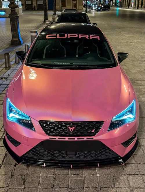 Ravoony Plus PET Glossy Laser Pink Car Vinyl Wrap review 