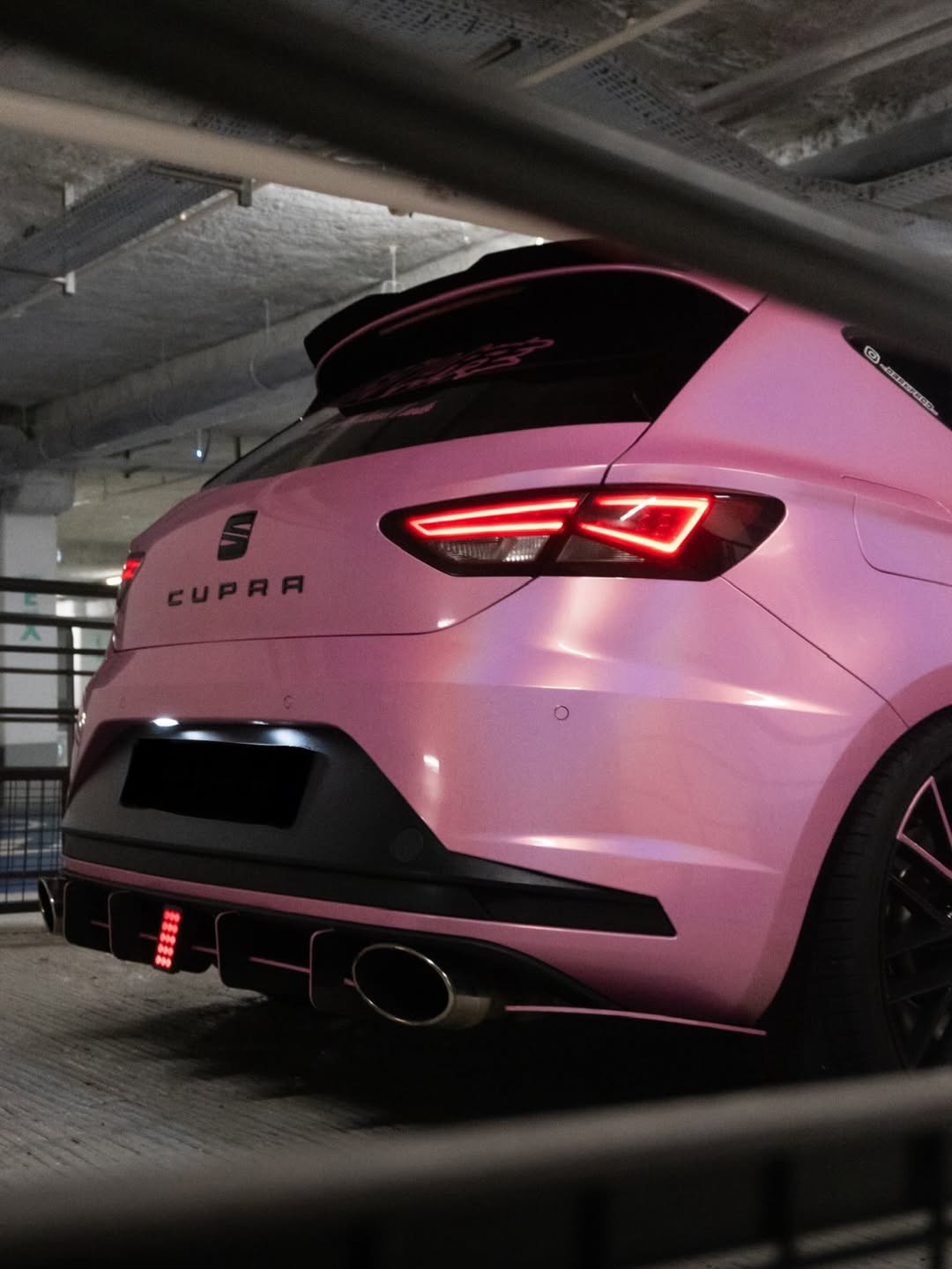 Ravoony Plus PET Glossy Laser Pink Car Vinyl Wrap review Kayla R 03