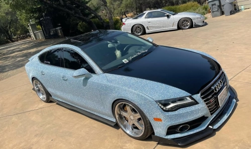 Ravoony Plus Super Glitter Blue Car Vinyl Wrap review 