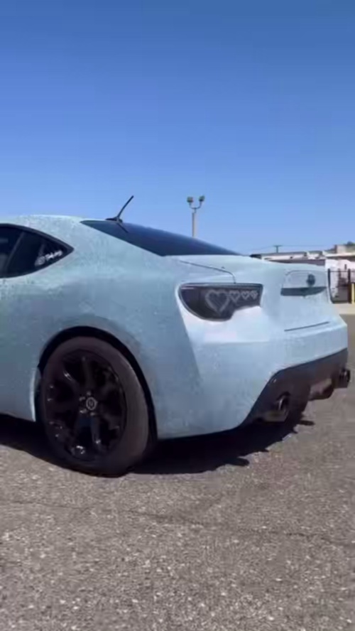 Ravoony Plus Super Glitter Blue Car Vinyl Wrap review 