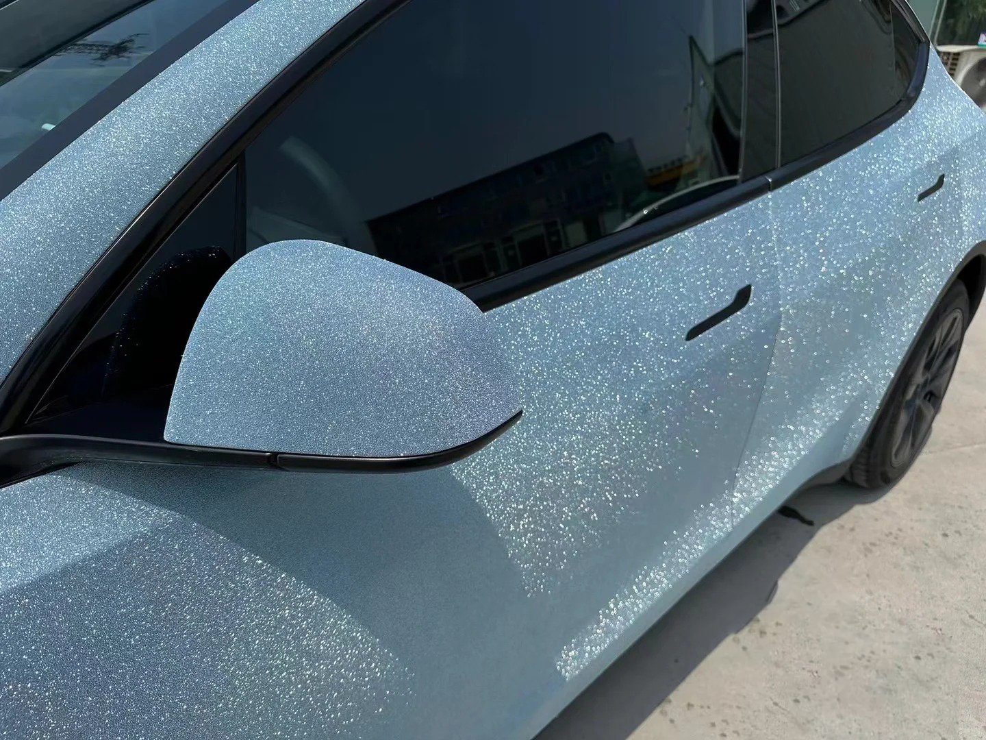 Ravoony Plus Super Glitter Blue Car Vinyl Wrap review Big Steve 01