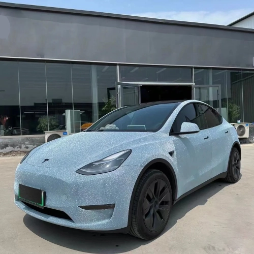 Ravoony Plus Super Glitter Blue Car Vinyl Wrap review 