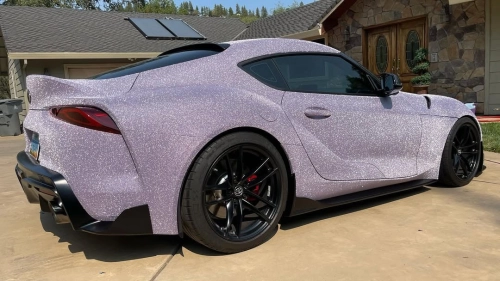 Ravoony Plus Super Glitter Purple Car Vinyl Wrap review 