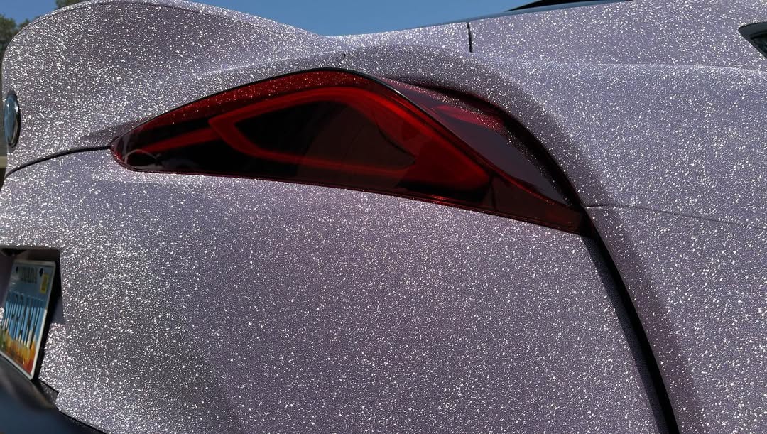 Ravoony Plus Super Glitter Purple Car Vinyl Wrap review 1