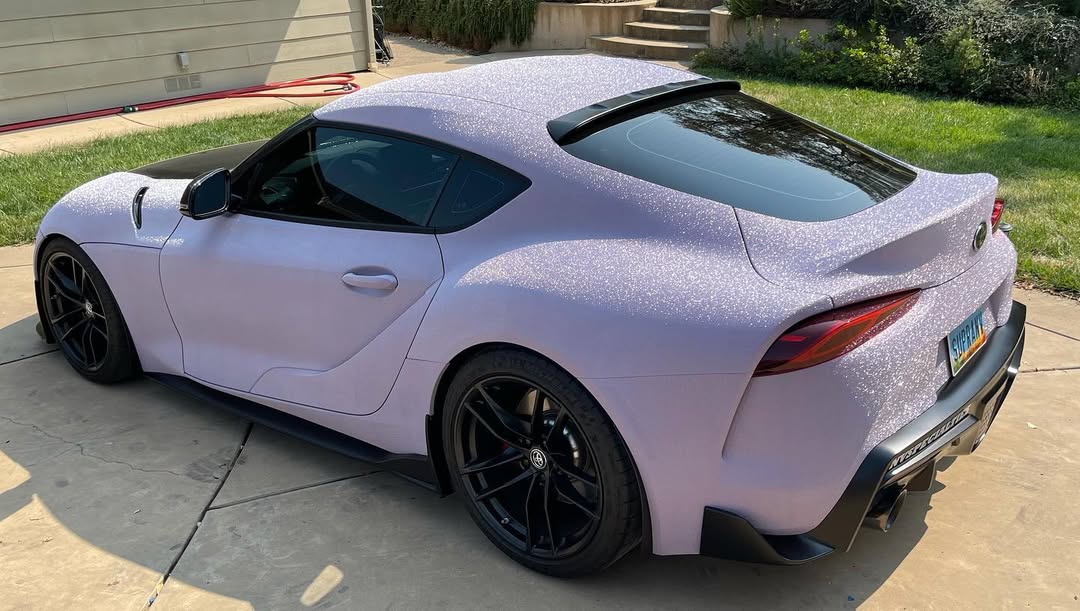 Ravoony Plus Super Glitter Purple Car Vinyl Wrap review 6