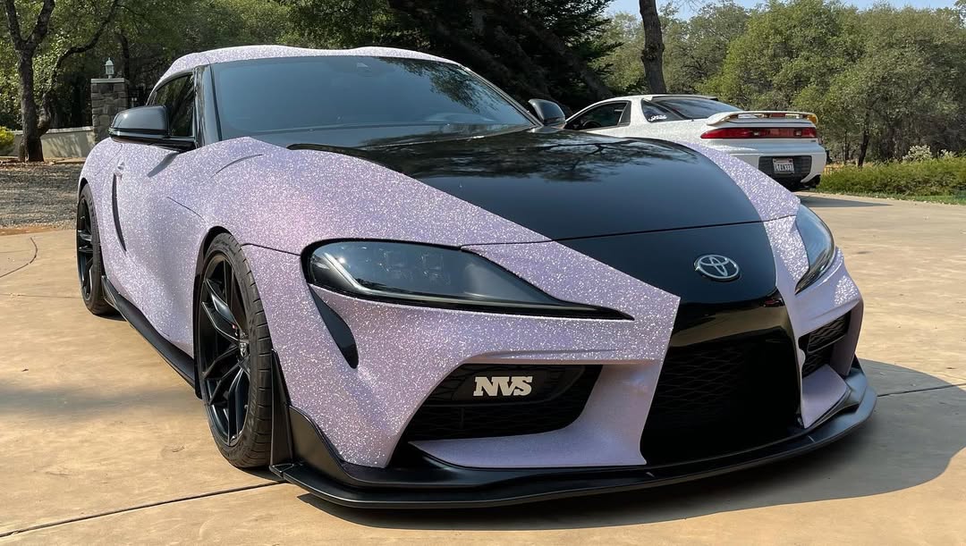 Ravoony Plus Super Glitter Purple Car Vinyl Wrap review 3