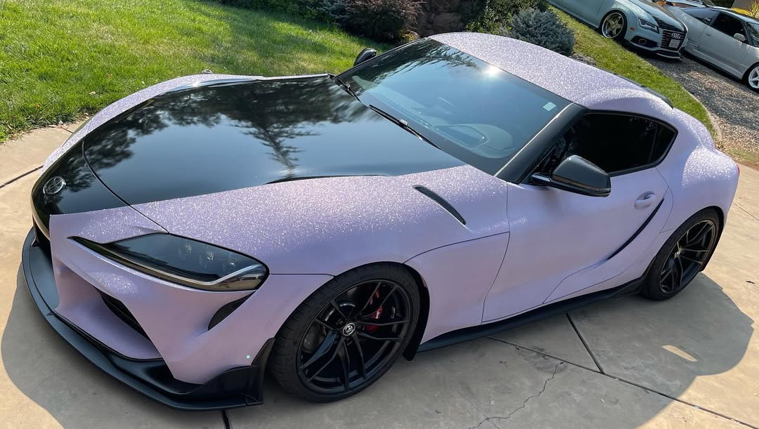 Ravoony Plus Super Glitter Purple Car Vinyl Wrap review 4