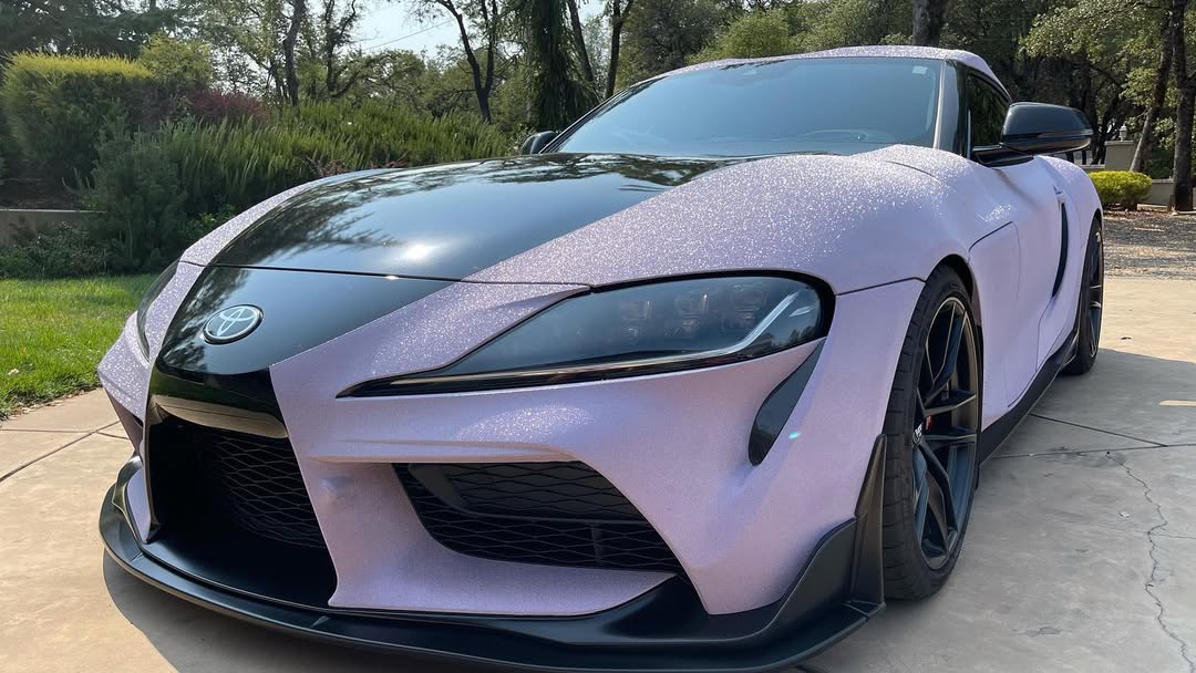 Ravoony Plus Super Glitter Purple Car Vinyl Wrap review 7
