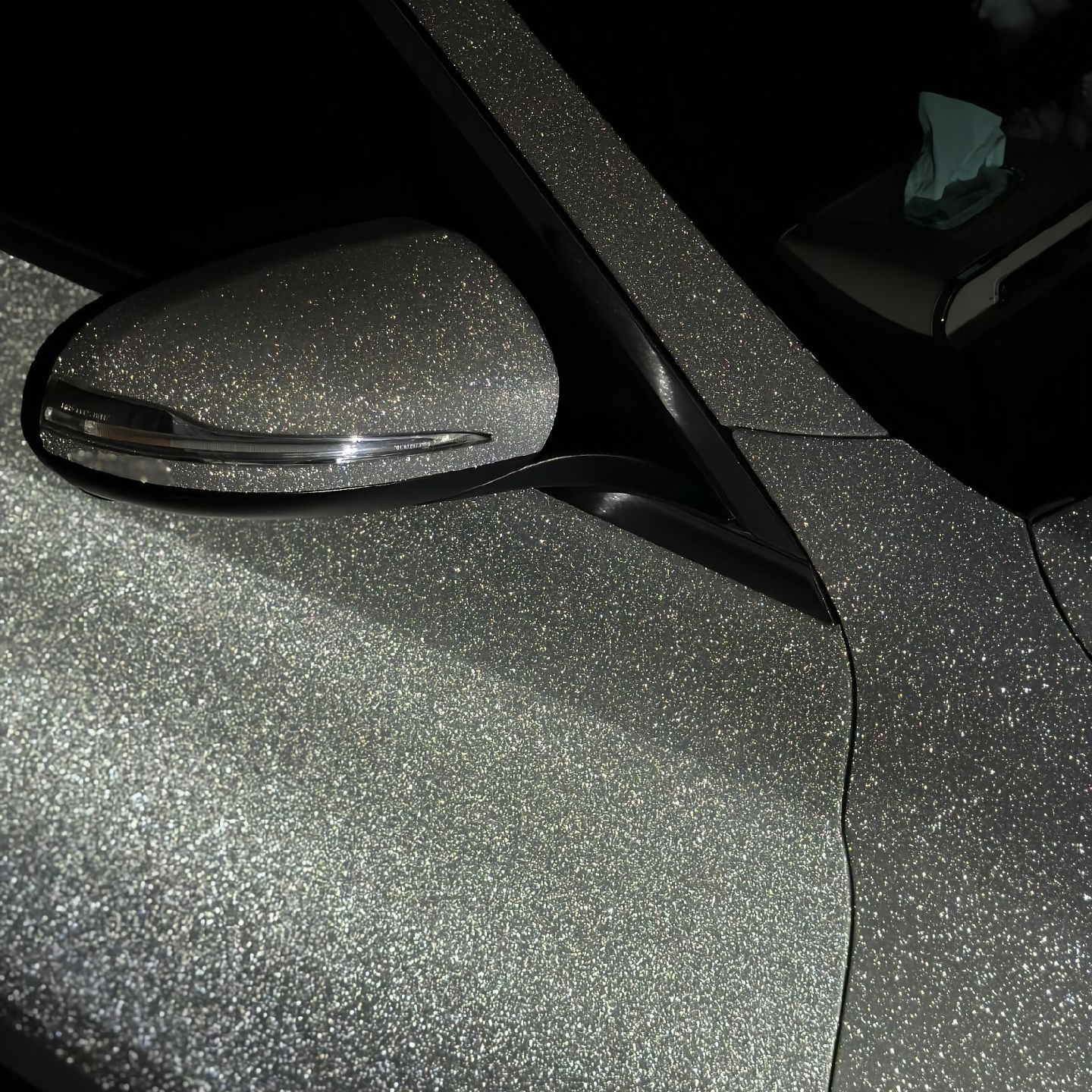 Ravoony Plus Super Glitter Silver Car Vinyl Wrap review 5