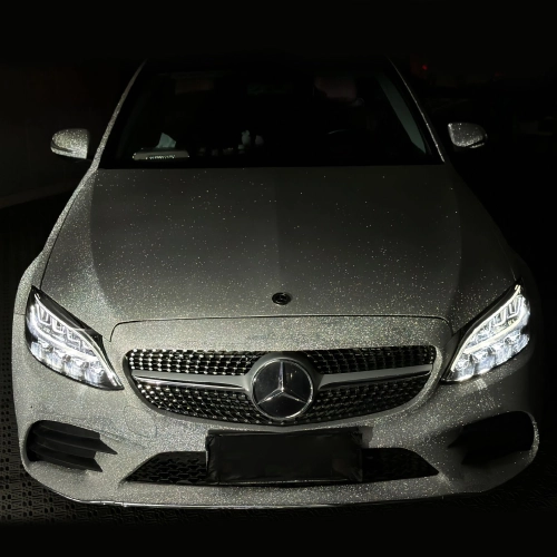 Ravoony Plus Super Glitter Silver Car Vinyl Wrap review 