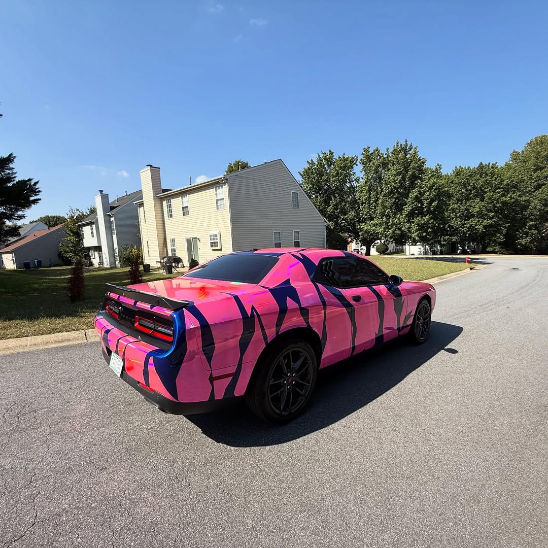 Ravoony Plus Glossy Rainbow Neo Chrome Laser Pink Car Vinyl Wrap review 0